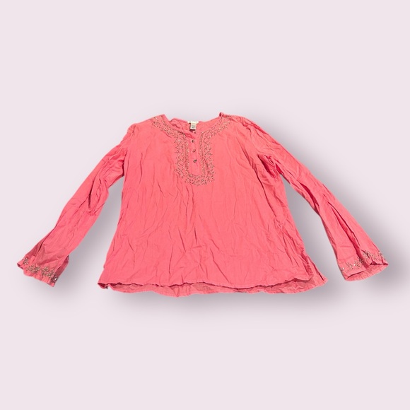 Old Navy Tops - Women's Old Navy Summer 2005 Pink Blouse with Sparkle Accents Sz Large